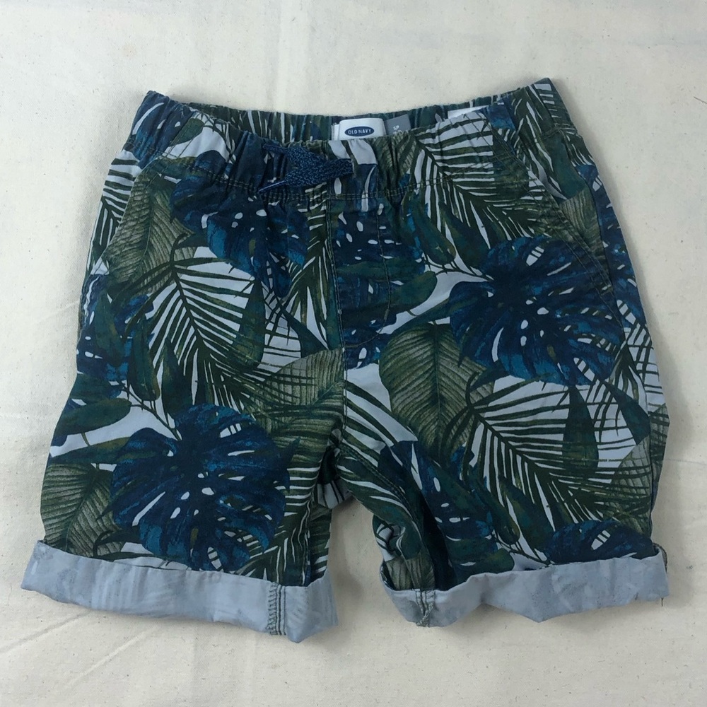 Boys S (6-7) Tropical Print Shorts